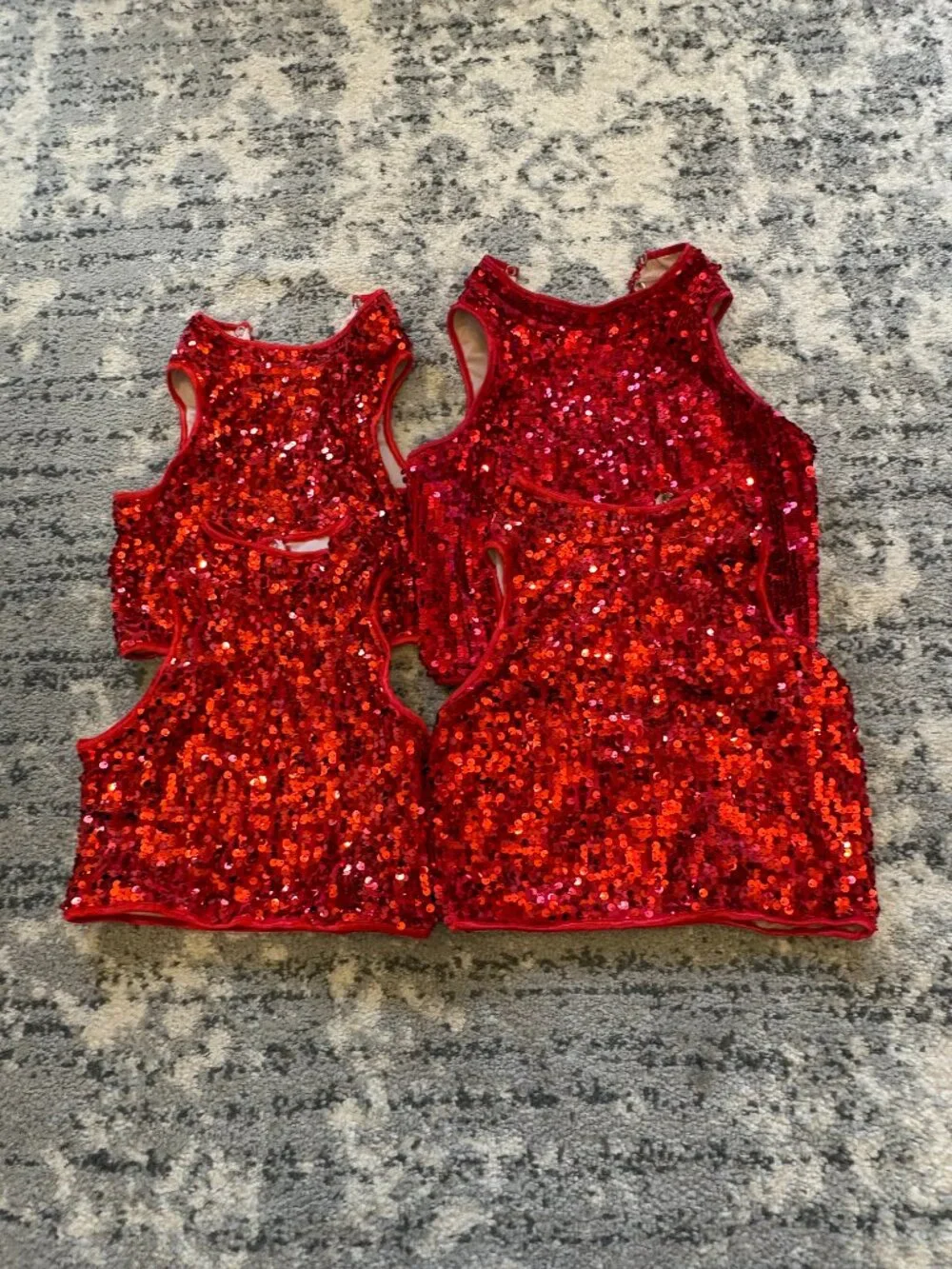 Red Dance Costume Lot: 29 pieces: Multiple Group Costumes